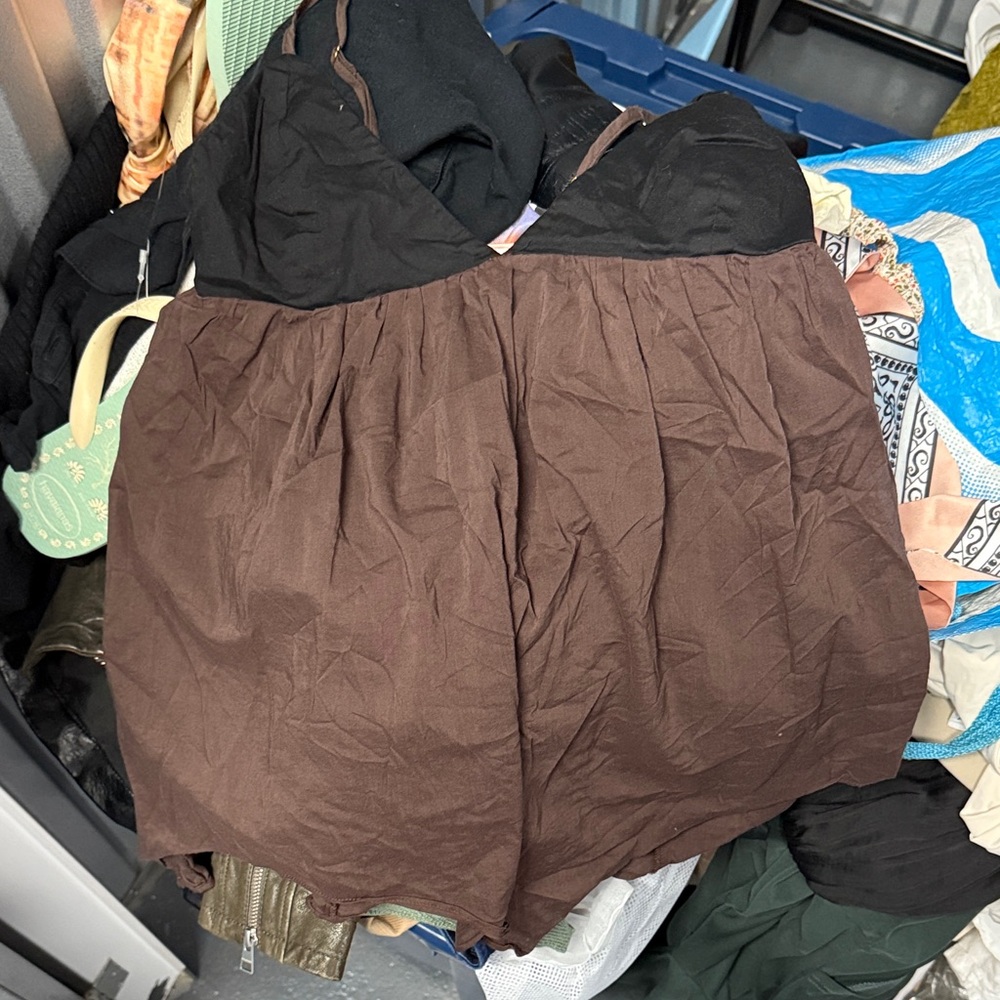 Brown and black babydoll Women's Shirt